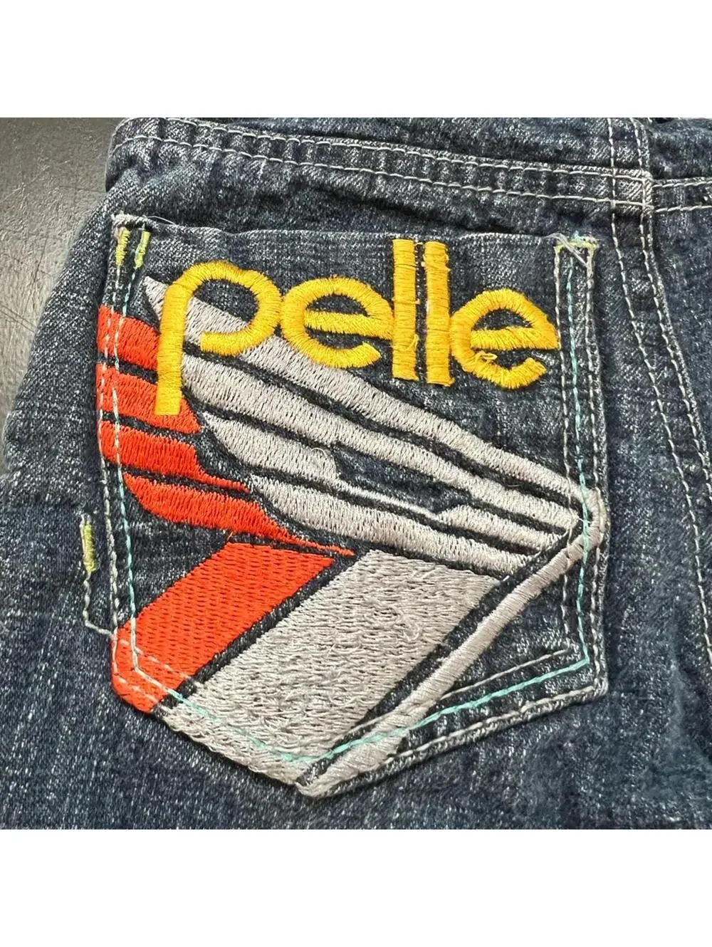 Pelle Pelle Embroidered Blue Denim Jeans - 2T